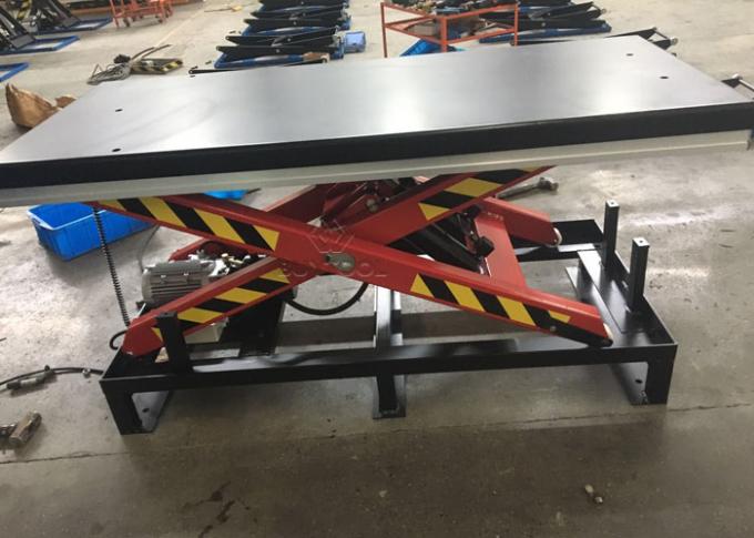 Electric Mobile Hydraulic Lifting Table Trolley With Fork Pocket 1300x850mm 0