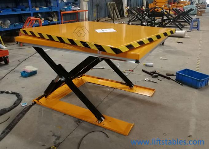 Manual Hydraulic Lift Table 1000 Lbs Manual Scissor Lift Platform Rotary Table  51" X 51" Inch 1