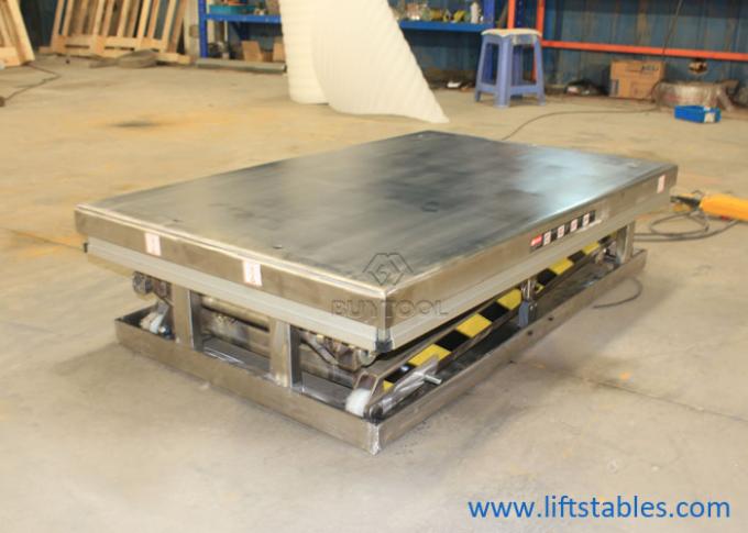 2000 Lbs Stationary Lift Table Hydraulic Electric Stainless Steel Scissor Lifting Platform 0