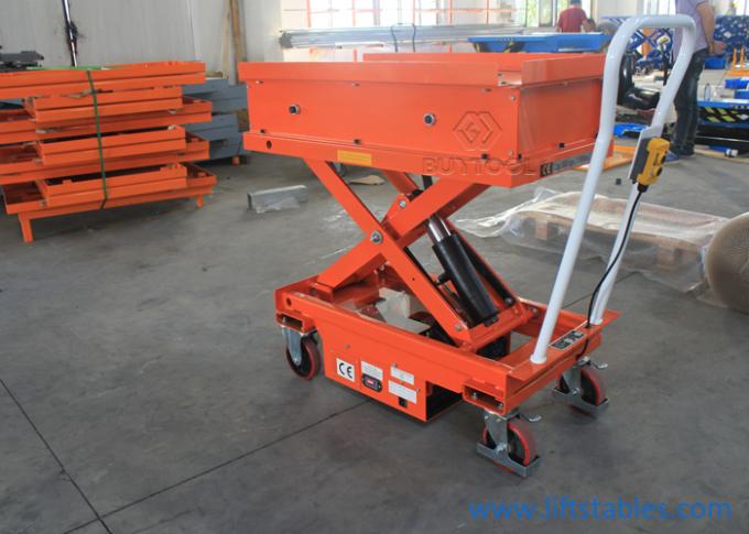 light duty manual mobile scissor lift table 1500mm Electric Ball Platform Transfer 0