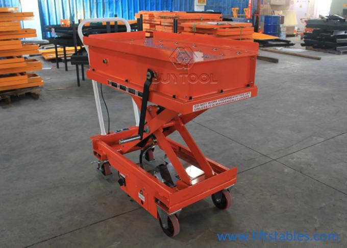 light duty manual mobile scissor lift table 1500mm Electric Ball Platform Transfer 2