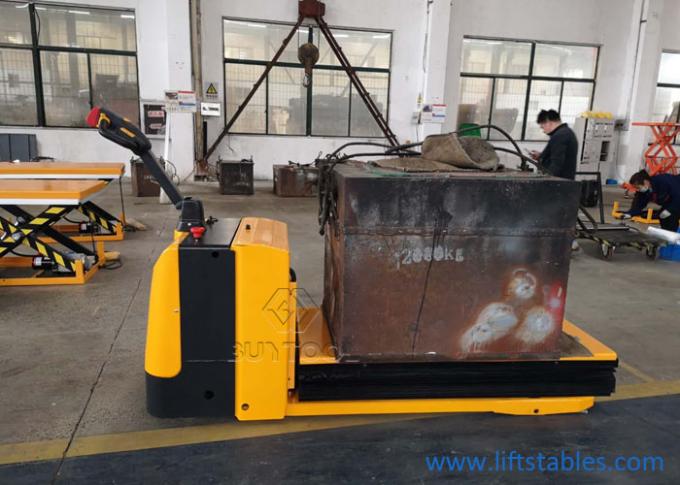 1 Ton Battery Operated High Lift Pallet Truck 2000kg 2500kg 1000mm With Platform Lift 0