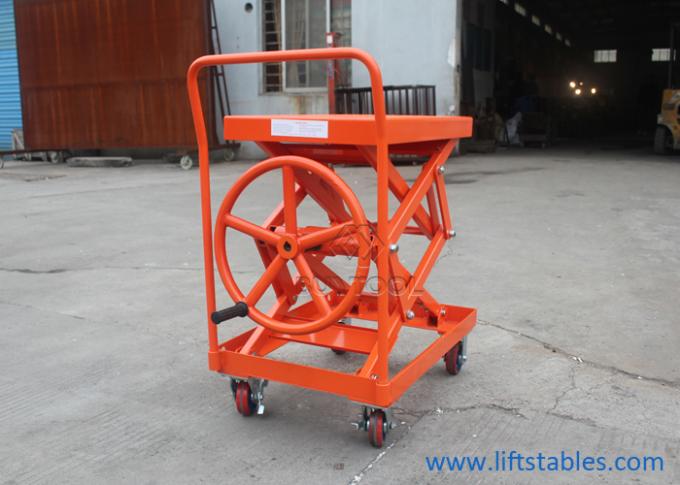 1190mm Height Ball Screw Scissor Lift Table Truck Without Hydraulic Pump Mobile Lift Carts 0