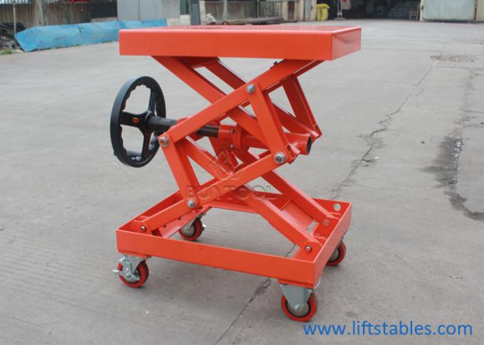 Triple Scissor Mobile Hydraulic Lift Table 770-Lb Capacity 0