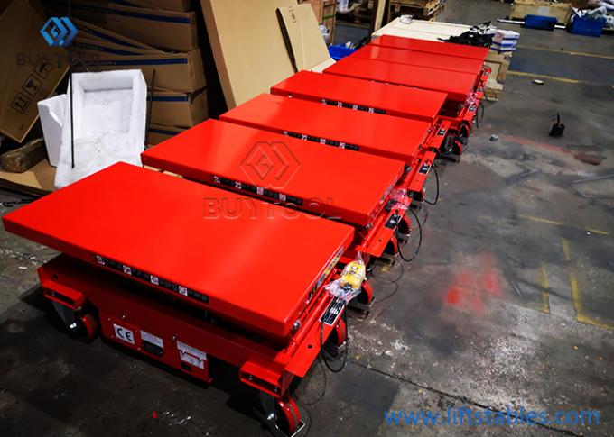 Electric Hydraulic 500kg Mobile Scissor Lift Table Alloy Steel 2