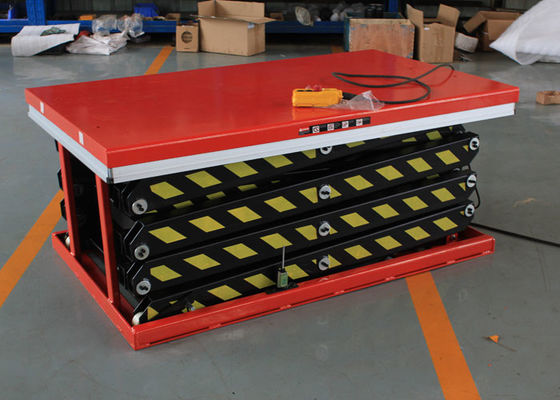 250 Kg 2500 Lb Electric Lift Tables Four Scissors High Height 165&quot;