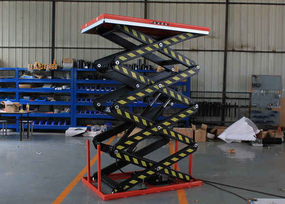 250 Kg 2500 Lb Electric Lift Tables Four Scissors High Height 165&quot;