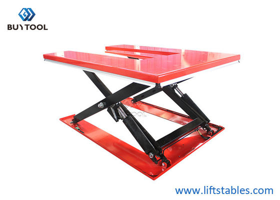 1 Tonne Low Profile Electric Lift Tables Cart Portable Pallet Scissor Lift Table E Shape 1450x1200mm