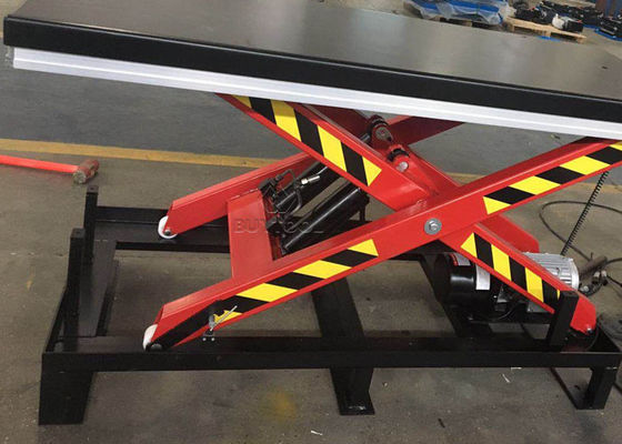 Electric Mobile Hydraulic Lifting Table Trolley With Fork Pocket 1300x850mm