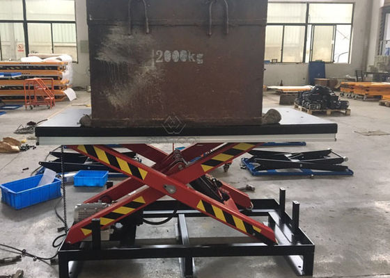 Electric Mobile Hydraulic Lifting Table Trolley With Fork Pocket 1300x850mm