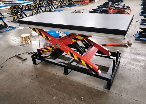 Electric Mobile Hydraulic Lifting Table Trolley With Fork Pocket 1300x850mm