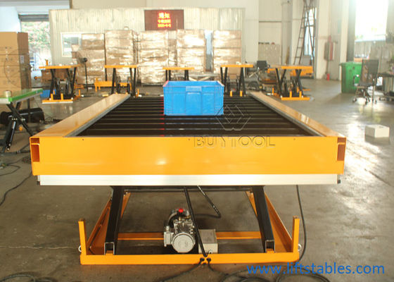 1 Ton  2 Tonne  Rubber Roller Top Hydraulic Scissor Lift Table Trolley Wood Transport