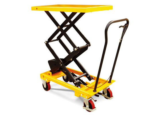 Small Manual Scissor Lift Table Cart Trolley Platform For Material Handling  980mm