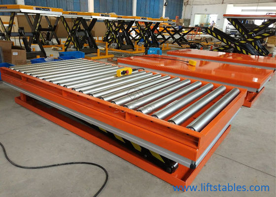 1000 Kg 2200 Lb Roller Lift Table Roller Conveyor Scissor Lift Table Hydraulic Steel