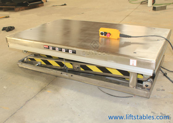 2000 Lbs Stationary Lift Table Hydraulic Electric Stainless Steel Scissor Lifting Platform