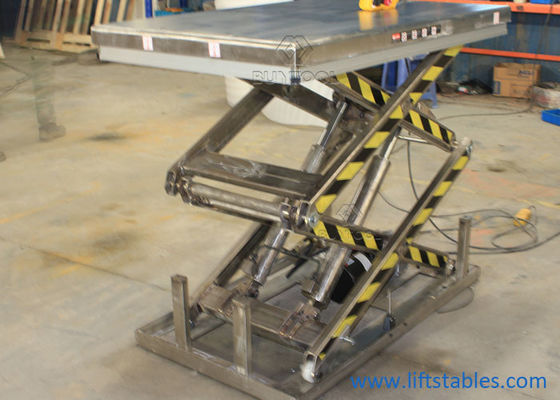 2000 Lbs Stationary Lift Table Hydraulic Electric Stainless Steel Scissor Lifting Platform