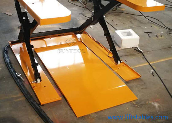 U Shaped Scissor Lift Table With Ramp Platform 150kg 350kg