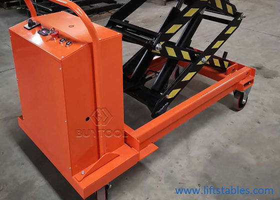 Turntable Long-Table Top Foot-Operated Mobile Lift Tables 750kg 230mm DC Power Semi Electric