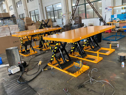 3000kg 3 Ton Triple Scissor Lift Table 48 X 96 Hydraulic For Pallet Good Loading