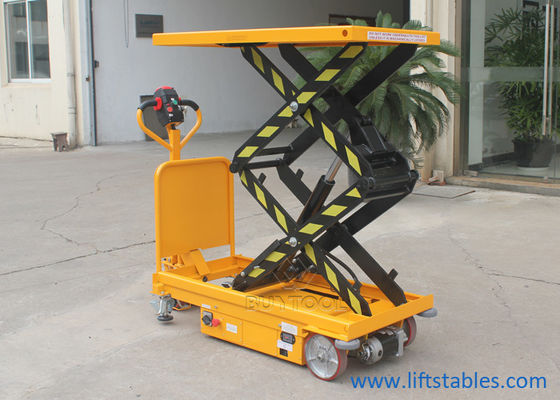 40.2&quot;X24&quot; Mobile Lift Tables Hydraulic Mobile Scissor Lift Table With Large Platform