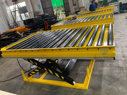 Hydraulic Powered Electric Roller Lift Table 2 Ton 1000kg 900mm Maximum Height
