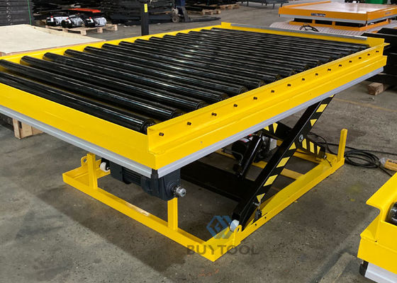 Hydraulic Powered Electric Roller Lift Table 2 Ton 1000kg 900mm Maximum Height