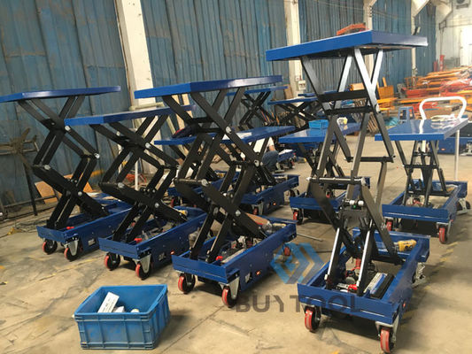Vehicle Industrial Long Deck Mobile Scissor Lift Mobile Equipment 1100lbs 40&quot;X20&quot; Platform