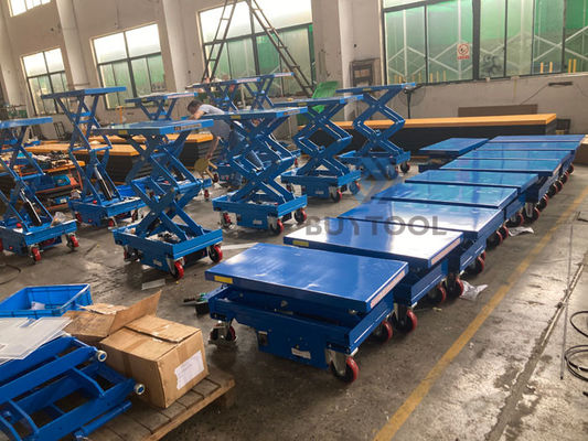 Vehicle Industrial Long Deck Mobile Scissor Lift Mobile Equipment 1100lbs 40&quot;X20&quot; Platform