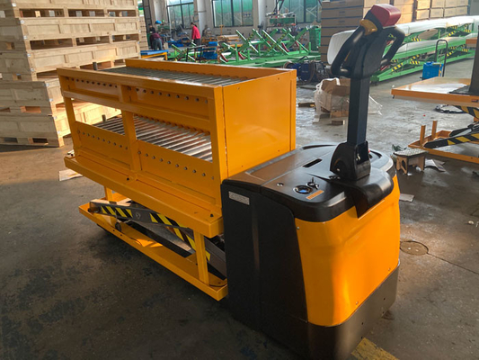Roller Lift Table Top 1500kg Electric Pallet Truck For Die Handling Production Line