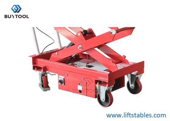 500kg Low Profile Mobile Lift Table Double Scissor Light Duty Small Electric Motor