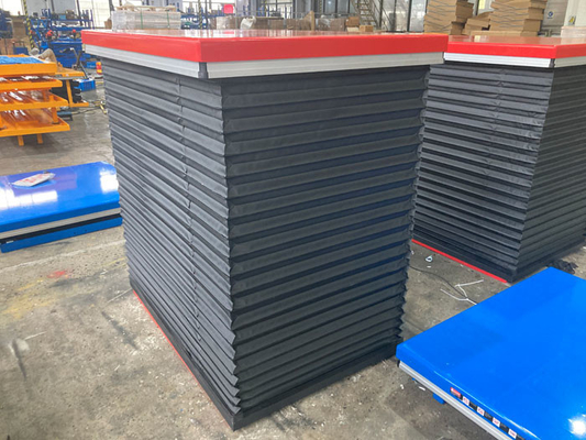 Q345B Stationary Lift Table For Manufacturing Industries Platform With Protective Cover