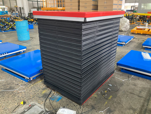 Q345B Stationary Lift Table For Manufacturing Industries Platform With Protective Cover