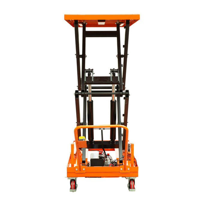 Warehouse Mobile Hydraulic Lift Platform 2m Small Motorized Scissor Lift 0