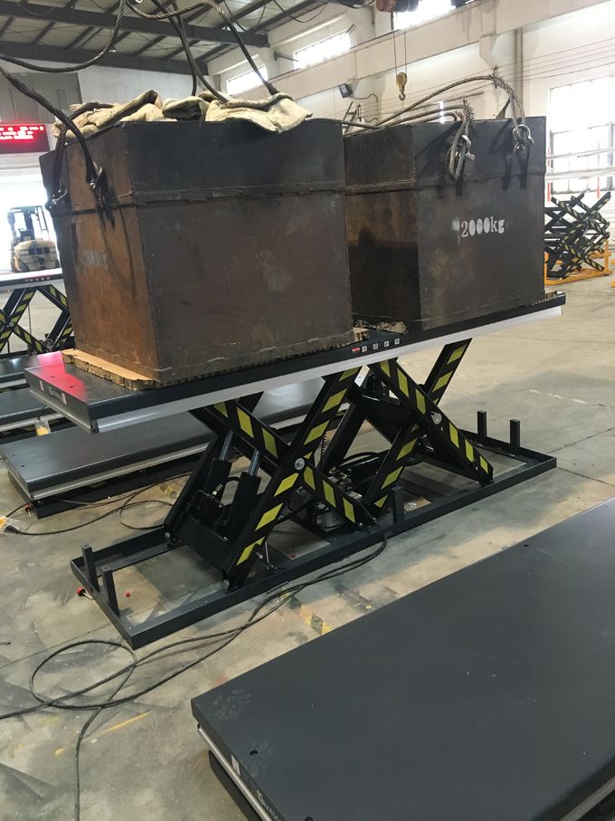 4000lbs 2 Ton Tandem Scissor Lift Table Hydraulic Electric 1