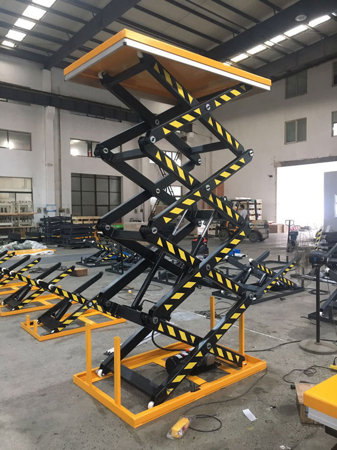 150 Kg 400kg Hydraulic Manual Scissor Lift Table Four Scissors Height 4000mm 0
