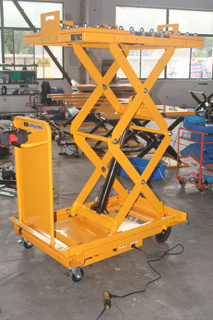 500kg 1102lbs Roller Lift Table Roller Ball Lift Table Mobile Scissor Lift Electric Trucks 2
