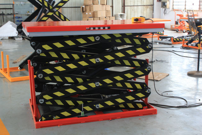 250 Kg 2500 Lb Electric Lift Tables Four Scissors High Height 165" 2