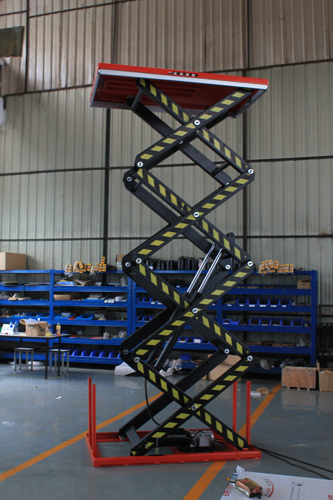250 Kg 2500 Lb Electric Lift Tables Four Scissors High Height 165" 0