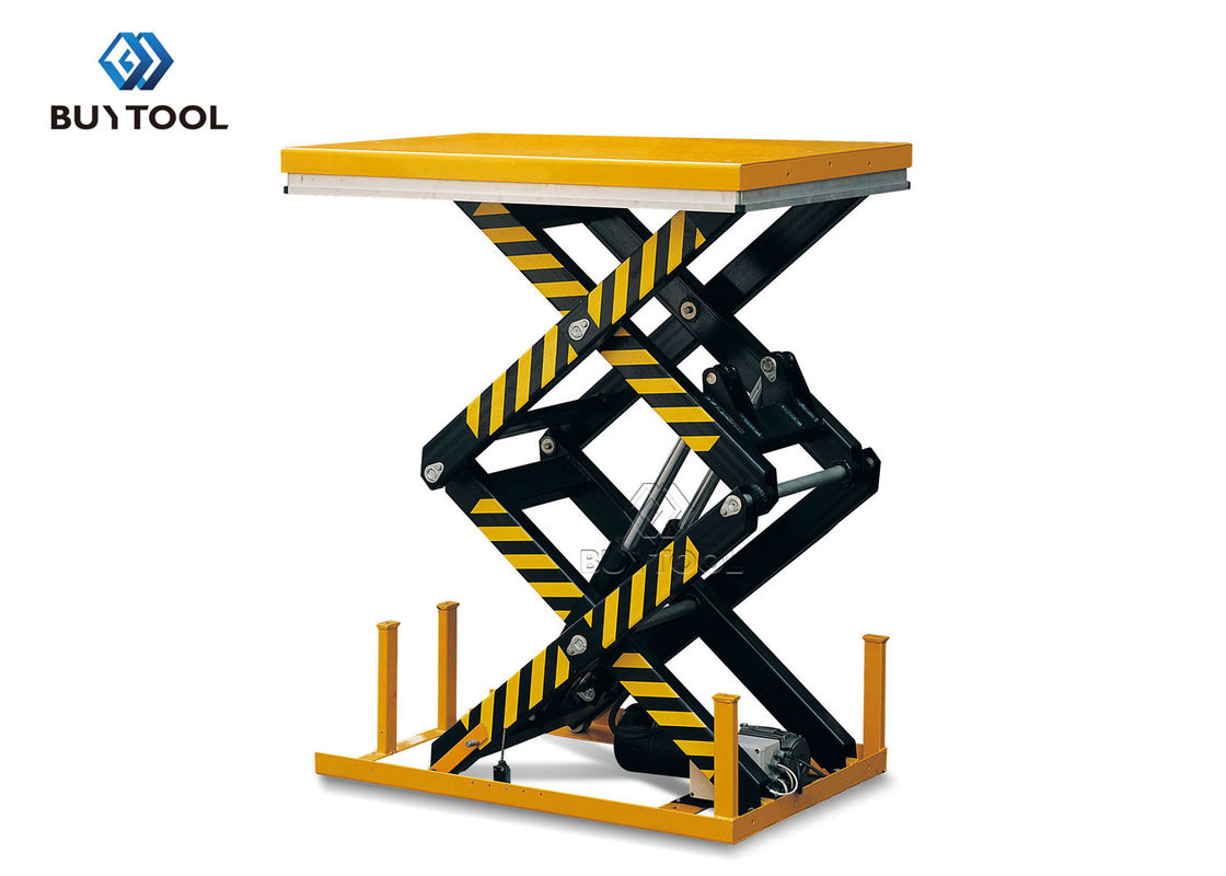 China 800 Kg  Electric Hydraulic Double Scissor Lift Table Cart Max Height 80&quot;