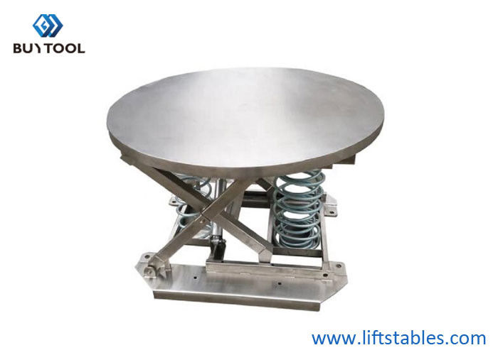 China 2 Ton 2000kg 4000 Lb Turntable-Top Electric Stationary Lift Tables Spring Loaded Pallet Lift Tables