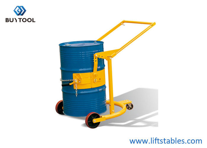 4 Wheel  55 Gallon Drum Lifter Forklift Hand Truck Lifting Device Barrel Handling Equipment