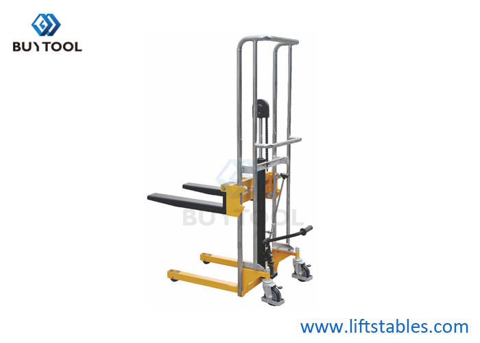 PJ4150 Hydraulic Manual Forklift Stacker 400kg 1000kg 1500kg Work Positioner Adjustable Fork Type