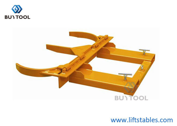 Good price Double Barrel Single Fork Mounted Forklift Drum Gripper Handling Attachments 1500lbs online