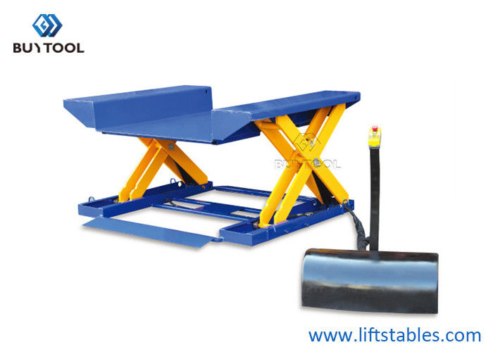 Auto Zero Low Profile Electric Scissor Lift Table For Pallets Load By Pallet Truck  1.5ton