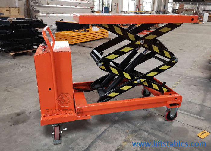 Turntable Long-Table Top Foot-Operated Mobile Lift Tables 750kg 230mm DC Power Semi Electric