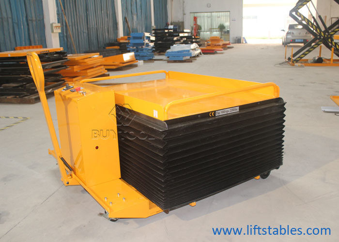 buy 2000lbs  1 Ton Battery Powered Mobile Lift Tables Cart Hydraulic 1400x1000mm online manufacturer