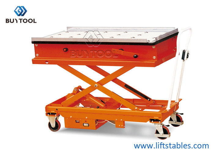 China light duty manual mobile scissor lift table 1500mm Electric Ball Platform Transfer