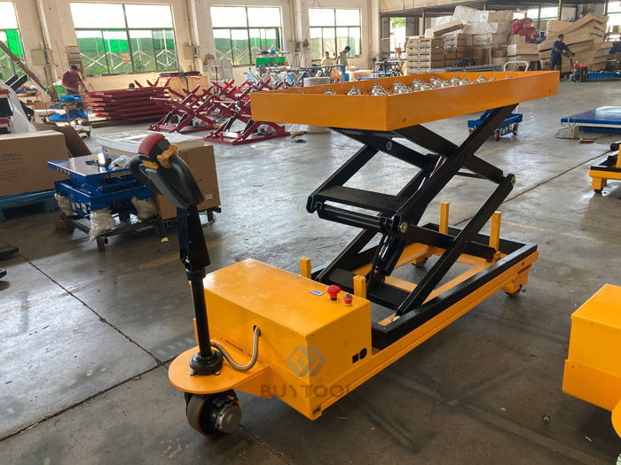 buy 500 Lbs Mobile Lift Tables 4x8 Self Propelled Lift Table Jack Stand With Transfer Ball Platform online manufacturer