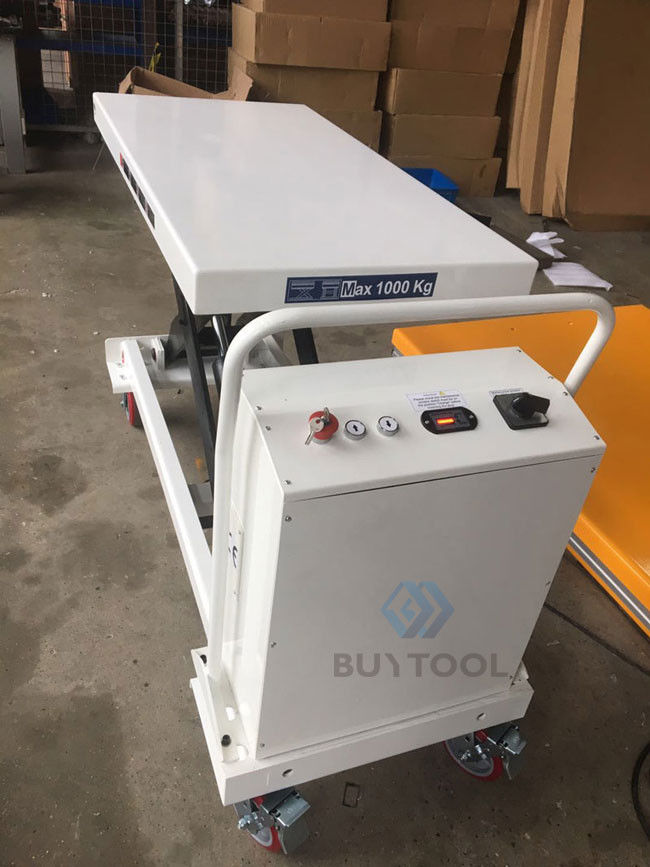 Hydraulic Mobile Electric Lift Table 750kg 1653lbs Capacity   916x610mm 0