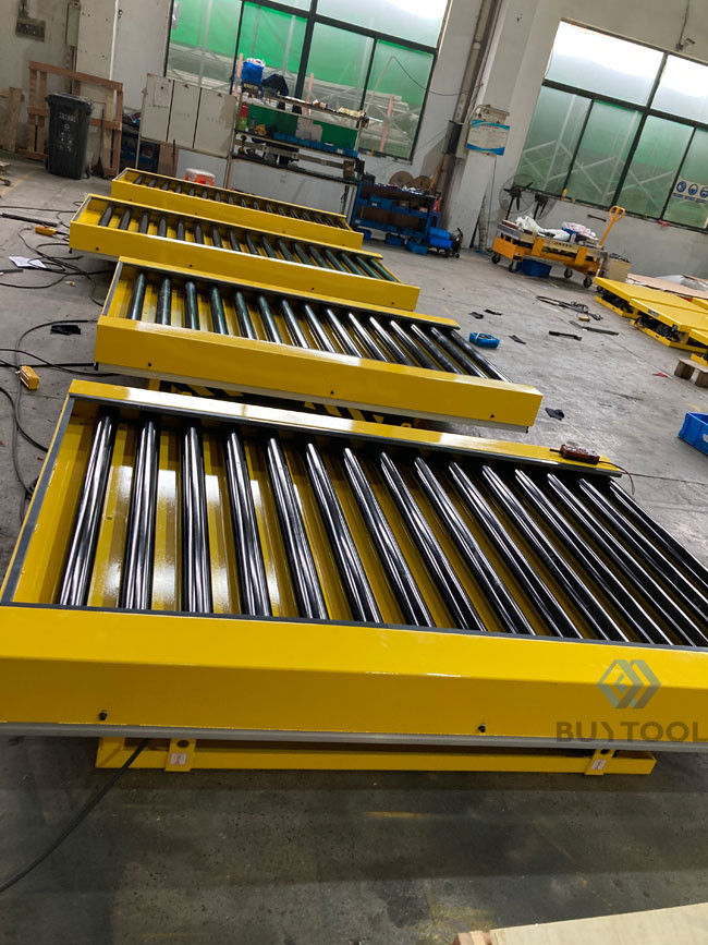 Hydraulic Powered Electric Roller Lift Table 2 Ton 1000kg 900mm Maximum Height 1